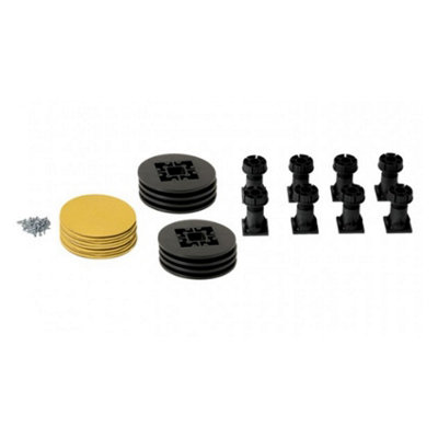 MX Easy Plumb Shower Tray Riser Leg Kit Adjustable Feet Quads + Square Trays + Pads from B&Q