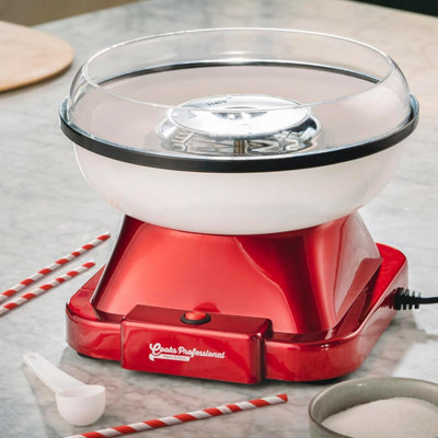 Cooks Professional Retro Edition Candy Floss Maker With SticksCarnival Style Cotton Candy Halogen Heating Sweet MachineRed from B&Q