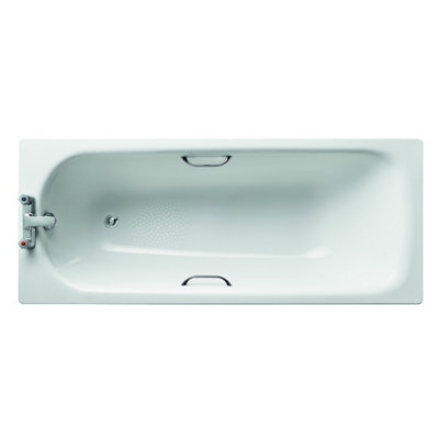 Armitage Shanks Sandringham 21 Straight Steel Bath 1700 X 700mm 2 Tap Hole from B&Q