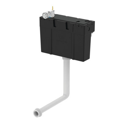 Ideal Standard Conceala Black Concealed Bottom Inlet Water-Saving Cistern (H)27.5Cm (W)15Cm (D)15Cm from B&Q