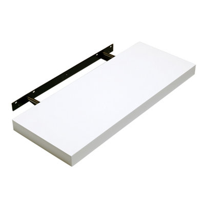 Core Products 600mm Floating Hudson Shelf KitWhite High Gloss from B&Q