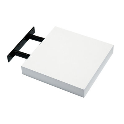 Core Products 240mm Floating Hudson Shelf KitWhite High Gloss from B&Q
