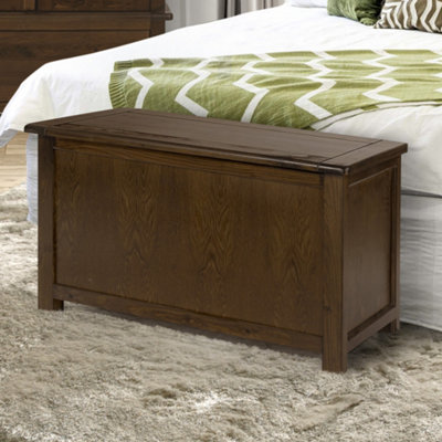 Core Products Storage Trunk OttomanRich Dark Brown Lacquer FinishBoston Range H55.0Cm X W90.0Cm X D40.0Cm from B&Q
