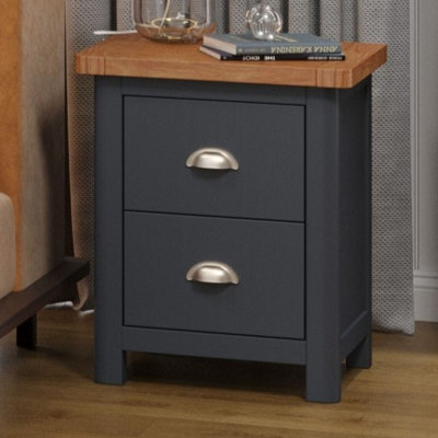 Core Products Ltd Dunkeld 2 Drawer Bedside Cabinet - Midnight Blue - Image 5