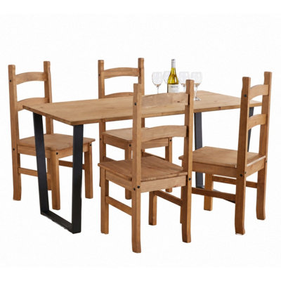 Core Products Texas 5-Piece Dining Set - Spacious Dining Table & 4 Chairs