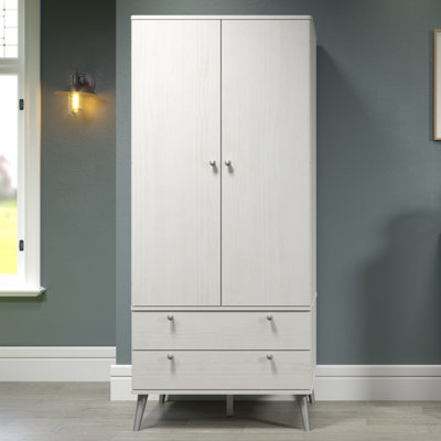 Core Products Augusta Curve 2 Door2 Drawer WardrobeWhite H176.0Cm X W76.5Cm X D53.0Cm from B&Q