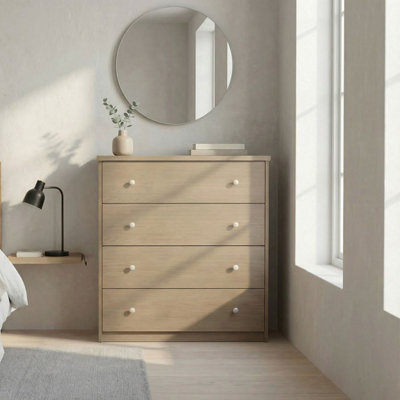 Core Products Freya Smoked Oak Effect 4 Drawer Chest Of Drawers from B&Q