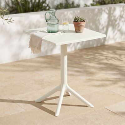 Core Products Square Plastic Garden Bistro TableWhite
