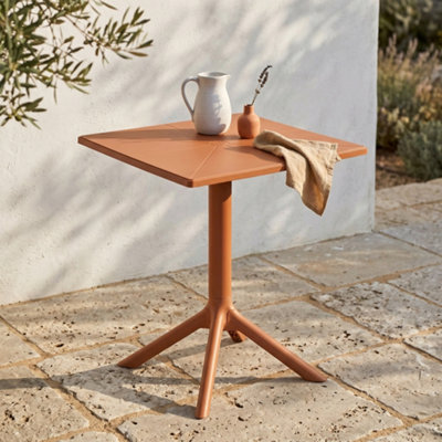 Core Products Square Plastic Garden Bistro TableTerracotta