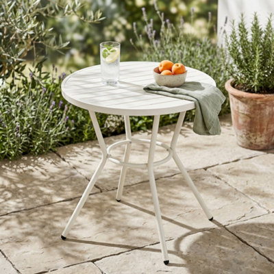Core Products Round Plastic Garden Bistro TableWhite