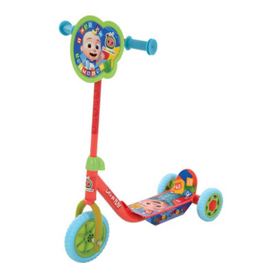 MV Sports Cocomelon Official Deluxe Tri Scooter Kids 3-Wheel TrikeOrange from B&Q