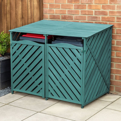 Jack Stonehouse Jsh Xl Double 2-Bay Wheelie Bin Store For 2X 240L (Standard) Or 360L (Large) BinsGreen from B&Q
