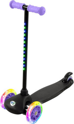 Jack Stonehouse Move Tilt & Glo Scooter With Lights Lilac Push Along from B&Q
