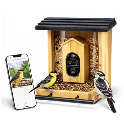 Jack Stonehouse Jsh Smart Bird Feeder Wifi Hd Video Live Feed Camera With Birdty App Species Identifier Night Vision Solar Power And Notifications from B&Q