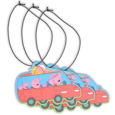 Jack Stonehouse Peppa Pig Car Air Fresheners Triple Pack 3 X Officially Licensed Travel Trip Fragrance Set Vanilla Scented Hanging Vehicle from B&Q