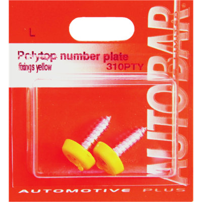 Autobar Yellow Polytop Number Plate Fixings Twin Pack - Image 4