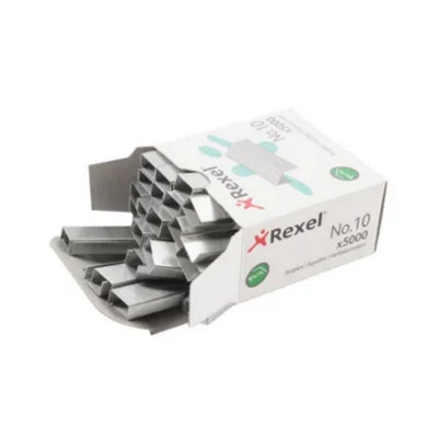 Rexel No.10 Metal Staples 5mm (Pack Of 5000) from B&Q