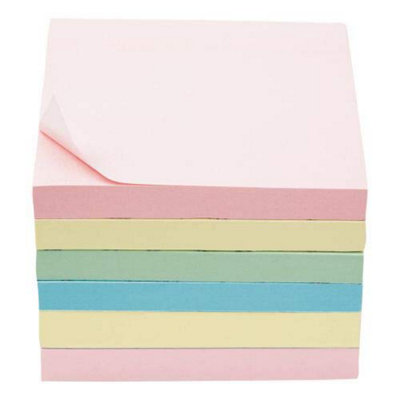 Fivestar 5 Star Office 940584 76 X 76 mm Extra Sticky Re-Move Note PadMulti-Colour (Pack Of 6) from B&Q