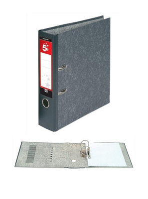 Fivestar 5 Star Office Lever Arch File 70mm A4 Cloudy Grey Pack 10 from B&Q