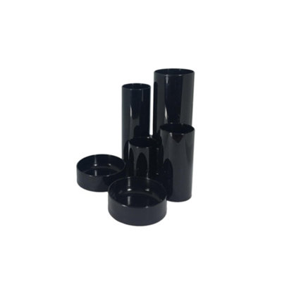 Fivestar 5 Star Office Desk Tidy With 6 Compartment Tubes Black from B&Q