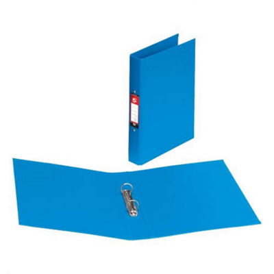 Fivestar 5 Star Office Ring Binder 2 O-Ring Size 25mm Polypropylene A4 Blue Pack 10 from B&Q