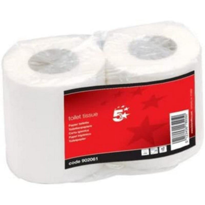Fivestar 5 Star 2 Rolls Of 200 Sheets Toilet TissuePack Of 36White from B&Q
