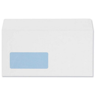 5 Star Office  Dl Envelopes 5 Star White Window Peel N Seal Envelopes [Pack 500]-9066 - Image 2
