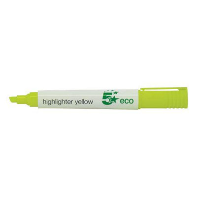 Fivestar 5 Star Eco Highlighter 1-5mm Line Yellow Pack 10 from B&Q