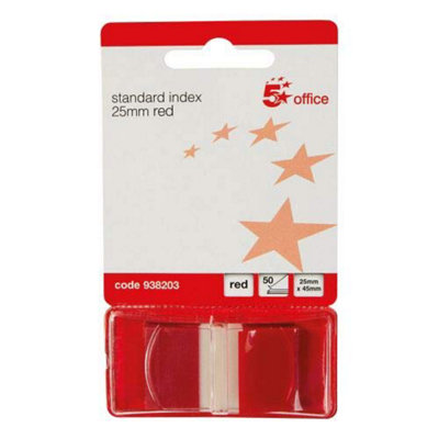 Fivestar 5 Star Standard Index 25mm Red from B&Q