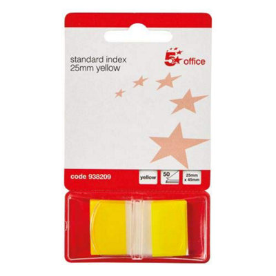 Fivestar 5 Star Standard Index 25mm Yellow from B&Q