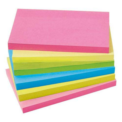 Fivestar 5 Star Office 940576 76 X 127 mm Extra Sticky Re-Move Note PadMulti-Colour (Pack Of 6) from B&Q
