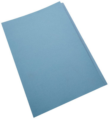 Fivestar 5 Star Office Square Cut Folder Recycled Pre-Punched 180Gsm Foolscap Blue Pack 100 from B&Q