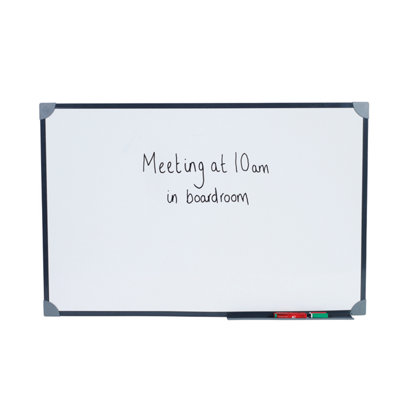 5 Star Office Magnetic Drywipe Board Steel Trim With Fixing Kit from B&Q