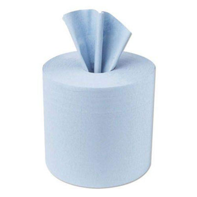 Fivestar 5 Star Facilities Centrefeed Tissue Refill For Jumbo Dispenser Single-Ply L300Mxw200mm Blue Pack 6 from B&Q