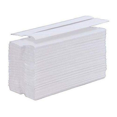 Fivestar 5 Star Facilities Hand Towel C-Fold One-Ply Recycled Size 230X310mm 100 Towels Per Sleeve White Pack 24 from B&Q