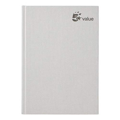 Fivestar 5 Star Value Casebound Notebook 70Gsm Ruled 192Pp A5 Pack Of 5 from B&Q