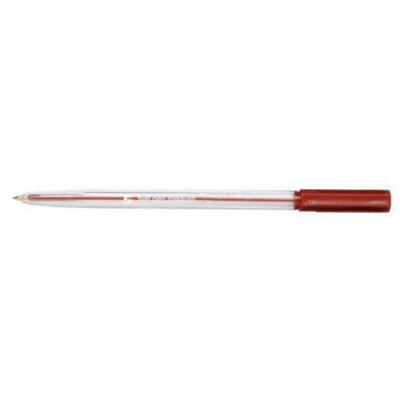 Fivestar 5 Star Office 938659 1.00/0.77 mm Medium Clear Barrel Tip Line Ball PenRed (Pack Of 20) from B&Q