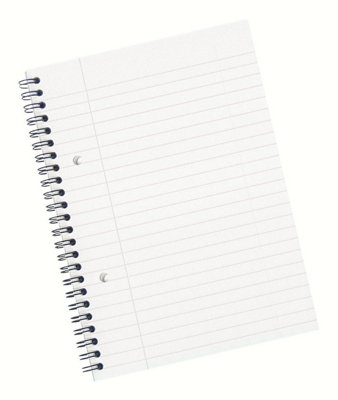 Fivestar 5 Star Office 942598 A5 Side Bound Ruled With Margin Wirebound NotebookWhite (Pack Of 10) from B&Q