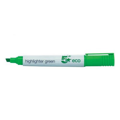 Fivestar 5 Star Eco Highlighter 1-5mm Line Green Pack 10 from B&Q