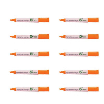 Fivestar 5 Star Eco 938059 1-5 mm Line HighlighterOrange (Pack Of 10) from B&Q