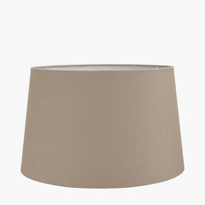 Pacific Lifestyle 35Cm Taupe Handloom Tapered Cylinder Table Lamphade from B&Q