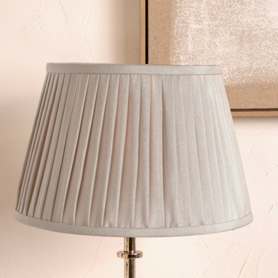 Pacific Lifestyle 30Cm Taupe Poly Cotton Pleated Lampshade For Table Lamps from B&Q