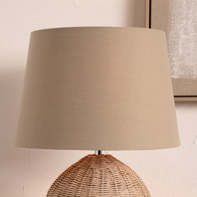 Pacific Lifestyle 35Cm Taupe Tapered Poly Cotton Lampshade For Table Lamps And Floor Lamps from B&Q