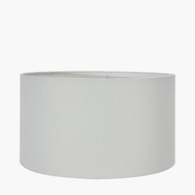Pacific Lifestyle 35Cm White Cylinder Lampshade Ivory Poly Cotton Drum Table Lamp Shade from B&Q