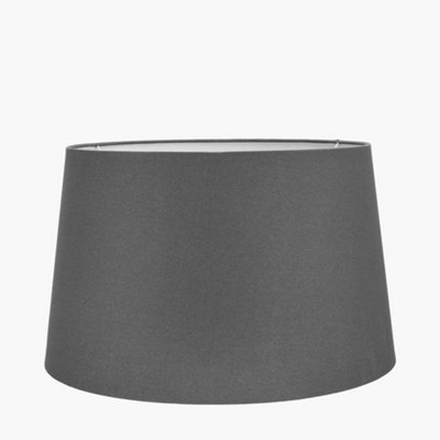 Pacific Lifestyle 30Cm Grey Handloom Tapered Cylinder Table Lamphade from B&Q