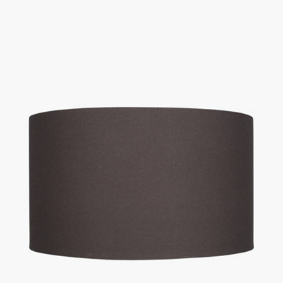 Pacific Lifestyle 30Cm Dark Grey Handloom Cylinder Table Lampshade from B&Q