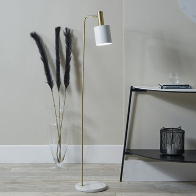 Pacific Lifestyle Biba White And Gold Table Lamp With Adjustable Head And Marble Base from B&Q