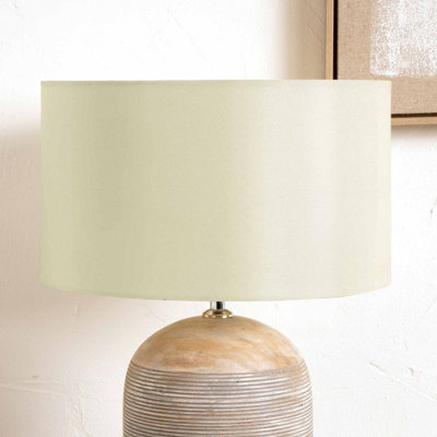 Pacific Lifestyle 35Cm Taupe Silk Lined Cylinder Table Lampshade from B&Q