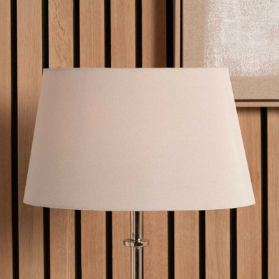 Pacific Lifestyle 35Cm Taupe Oval Ellipse Polysilk Tapered Shade from B&Q