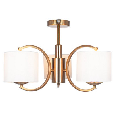 Pacific Lifestyle Art Deco Brass Metal Curved Arm Opulent Chandelier from B&Q